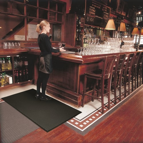 M+A Matting® Cushion Max Mat without Drainage Holes, 4x6, 5/8in Thickness, Black